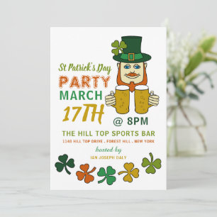 Invitation Irish Leprechaun, St Patrick's Day Party