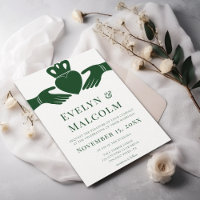 Irlandais Claddagh Ring Simple Graphic Green Maria