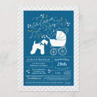 Irlandais Kerry Blue Terrier Chien Baby shower Blu