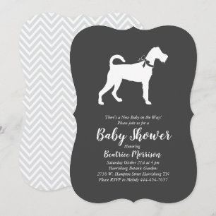 Invitation Irlandais Terrier Dog Baby shower Neutral