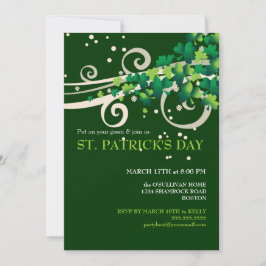 Invitation irlandaise de partie de shamrock de