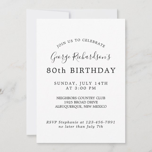 Invitation is translated to: Invitation (Devant)