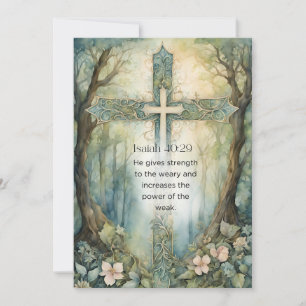Invitation Isaïe 40:29 Verset Biblique Croix Chrétienne Encou