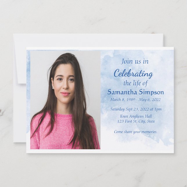 Invitation Isaïe 55 Écriture biblique Célébration de la vie (Dos)