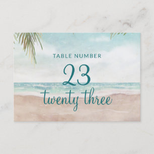 Invitation Island Breeze Sandy Beach Nombre de tables de mari