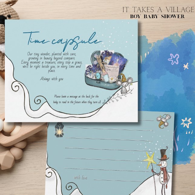 Invitation It Takes a Village: Ice Blue Time Capsule Card (It Takes a Village Ice Blue Time Capsule Card)