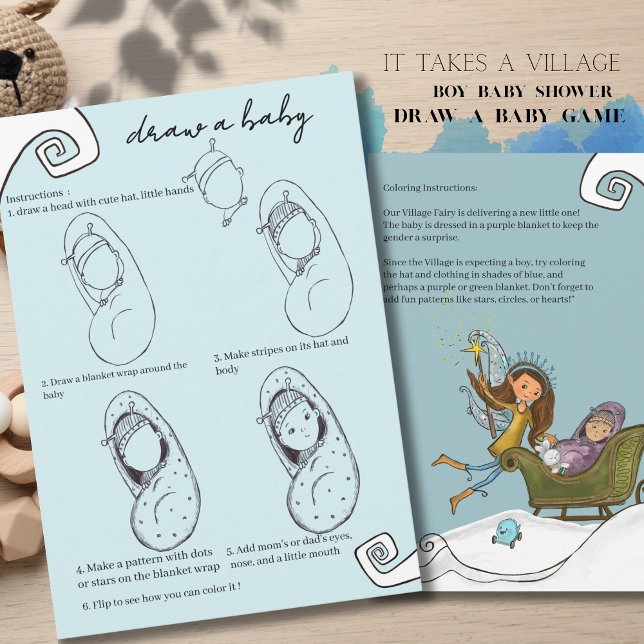 Invitation It Takes a Village: Winter Magic -Draw a baby game (It Takes a Village Winter Magic -Draw a baby game )