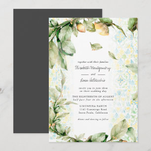 Invitation Italian Lemon Grove Mariage Bohème Botanique