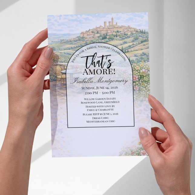 Invitation Italian Tuscany That’s Amore Bridal Shower (Italian Tuscany That’s Amore Bridal Shower Invitations
)