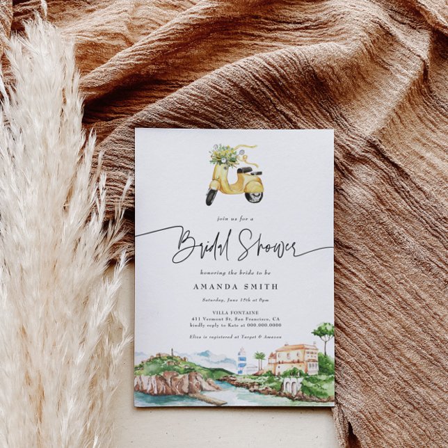 Invitation Italie méditerranéenne Fête des mariées Positano L (Créateur téléchargé)