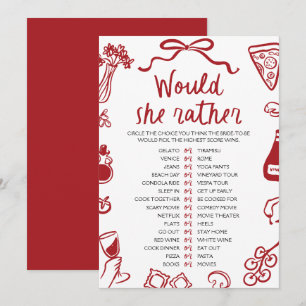 Invitation Italien Amore Voudrait Elle Plutôt Fête des mariée