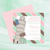 Italien Spumoni Leaning Tower Sweet 16 Anniversair