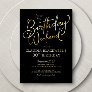 Invitation Itinéraire De Fin De Semaine Anniversai