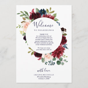 Invitation Itinéraire de mariage Lettre de bienvenue à l'hôte