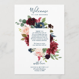 Invitation Itinéraire de mariage Lettre de bienvenue de l'hôt