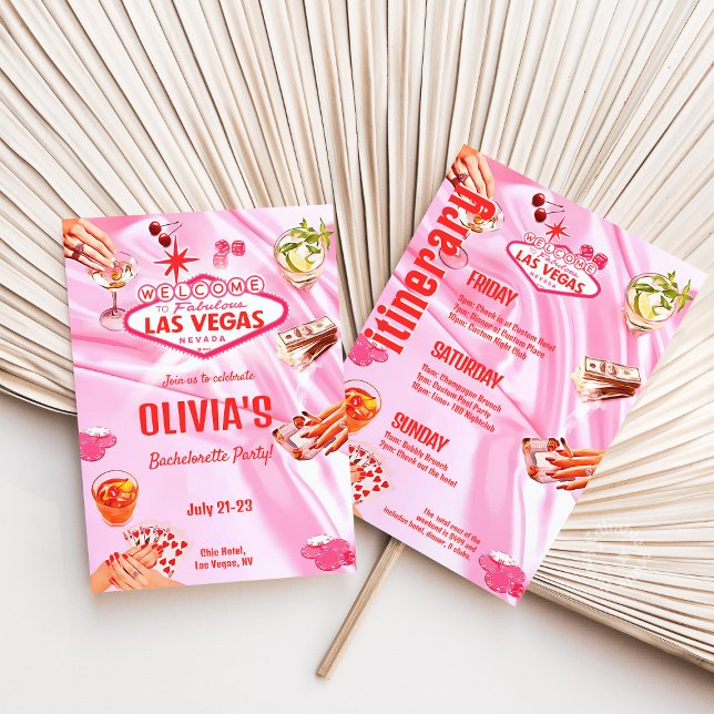 Invitation Itinéraire de poker de Las Vegas Bachelorette Part (Créateur téléchargé)