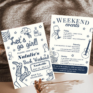 Invitation Itinéraire d'enterrement de vie de jeune fille à N