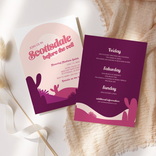 Invitation Itinéraire du coucher du soleil du désert Scottsda (Créateur téléchargé)