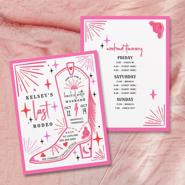 Invitation Itinéraire du dernier week-end de célibataire de c (Créateur téléchargé)