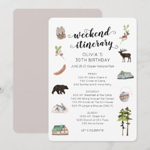Invitation Itinéraire du week-end aquarelle dans les bois