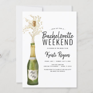 Invitation Itinéraire Du Week-End De Bachelorette