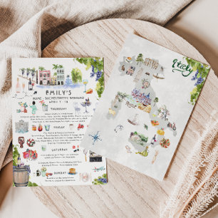 Invitation Itinéraire du week-end de bachelorette   Rome, Ita