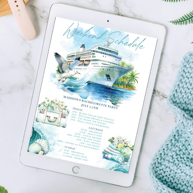 Invitation Itinéraire du week-end de la fête de la bacheloret (Créateur téléchargé)