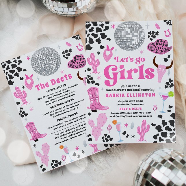 Invitation Itinéraire du week-end du rodéo de la Bachelorette (Créateur téléchargé)