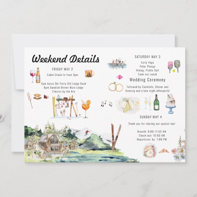 Invitation itinérante de la carte Mariage illustré (Devant)