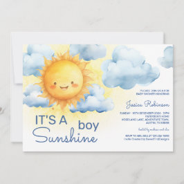 Invitation It's a Sunshine Boy Baby Shower