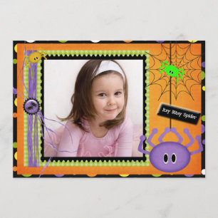Invitation Itsy Bitsy Spider Anniversaire Halloween