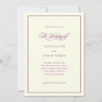 Ivoire et prune | Mariage classique italien d'élég