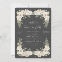 ivoires floral frontière photo graduation invitati