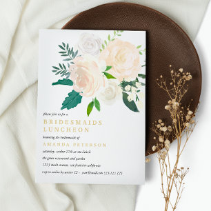 Invitation Ivory Bouquet Bridesmaitres Florales Mariage de dé