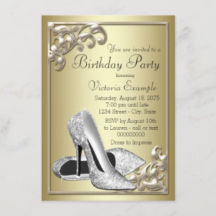 Invitation Ivory et Gold Anniversaire