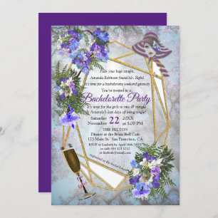 Invitation Jacaranda Blossom Bachelorette Party