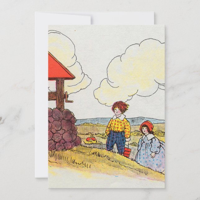 Invitation Jack et Jill montèrent la colline (Devant)