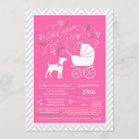 Jack Russell Terrier Chien Baby shower Rose Girl