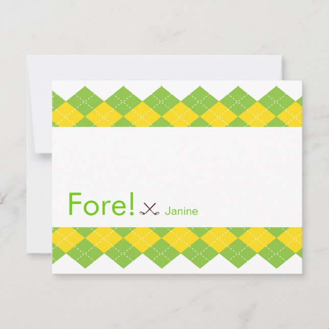 Invitation Jacquard du Golf (Devant)