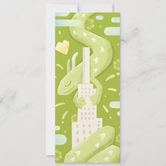Invitation Jade Dragon In The City - Funky Cute Style (Devant)