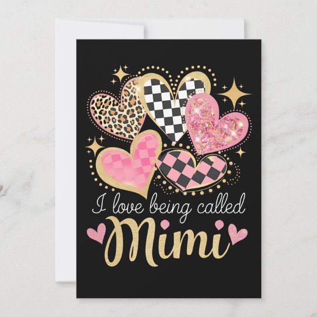 Invitation J'adore être appelé Mimi Grand-mère Fête des mères (Devant)