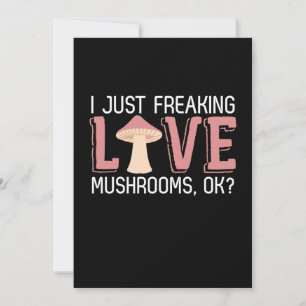 Invitation J'adore tout simplement les champignons