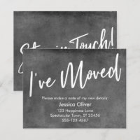 "J'ai bougé" écriture manuscrite Gris Grunge Faire