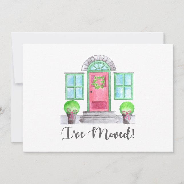 Invitation J'ai déménagé ! Maison de Noël (Devant)