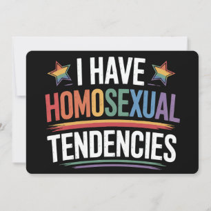 Invitation J'ai des tendances homosexuelles Fierté LGBTQ Arc-