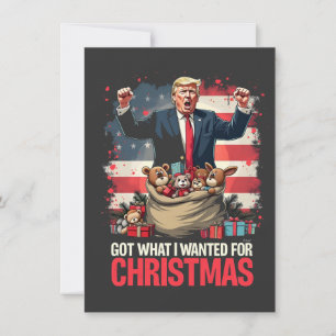 Invitation J'ai eu ce que je voulais pour Noël Trump Père Noë