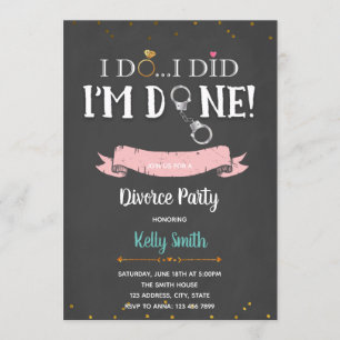 Invitation J'ai fait l'invitation de la partie divorcée