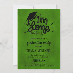 Invitation J'ai fini - Vert