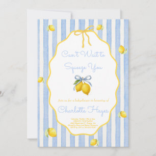 Invitation J'ai hâte de vous presser Bébé Shower Fête au citr