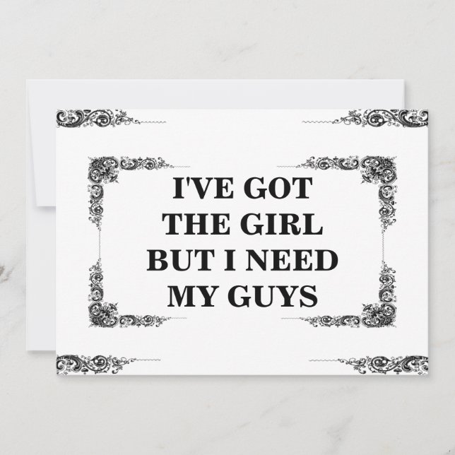 Invitation J'ai la fille, mais j'ai besoin de mon Groomsman (Devant)
